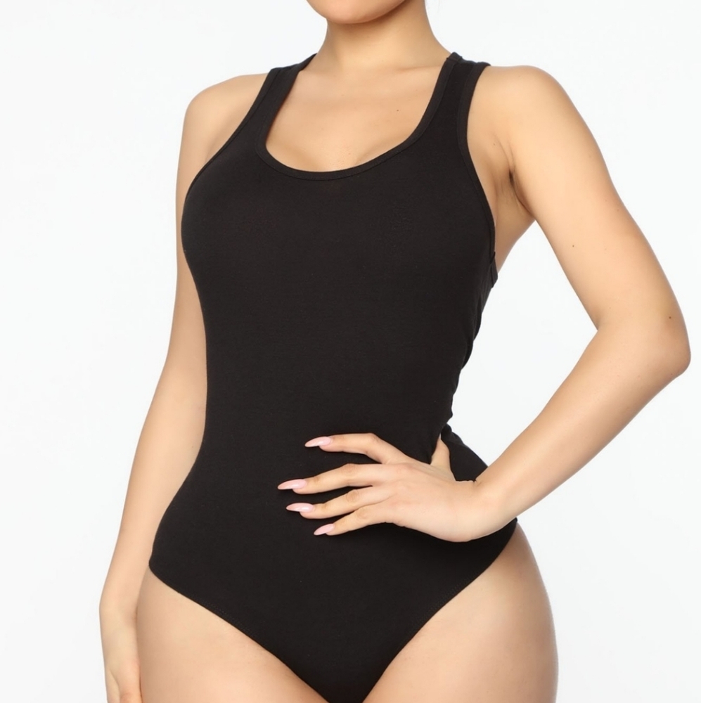 Divine Basic Tank Bodysuit - Black
